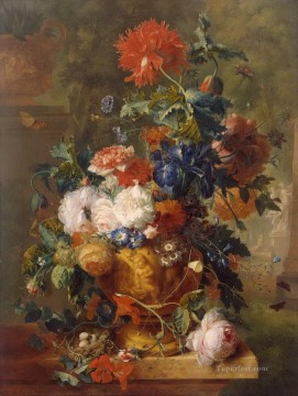 Flores con estatuas Jan van Huysum Pinturas al óleo